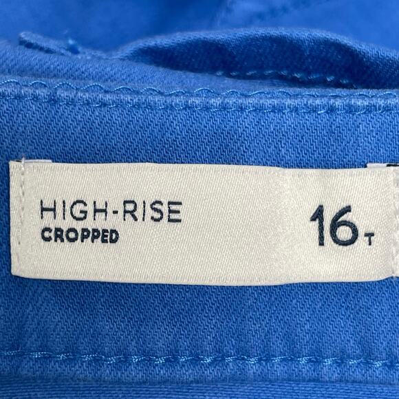 J. Jill Blue High Rise Cropped Pants Size 16 T - Picture 6 of 11